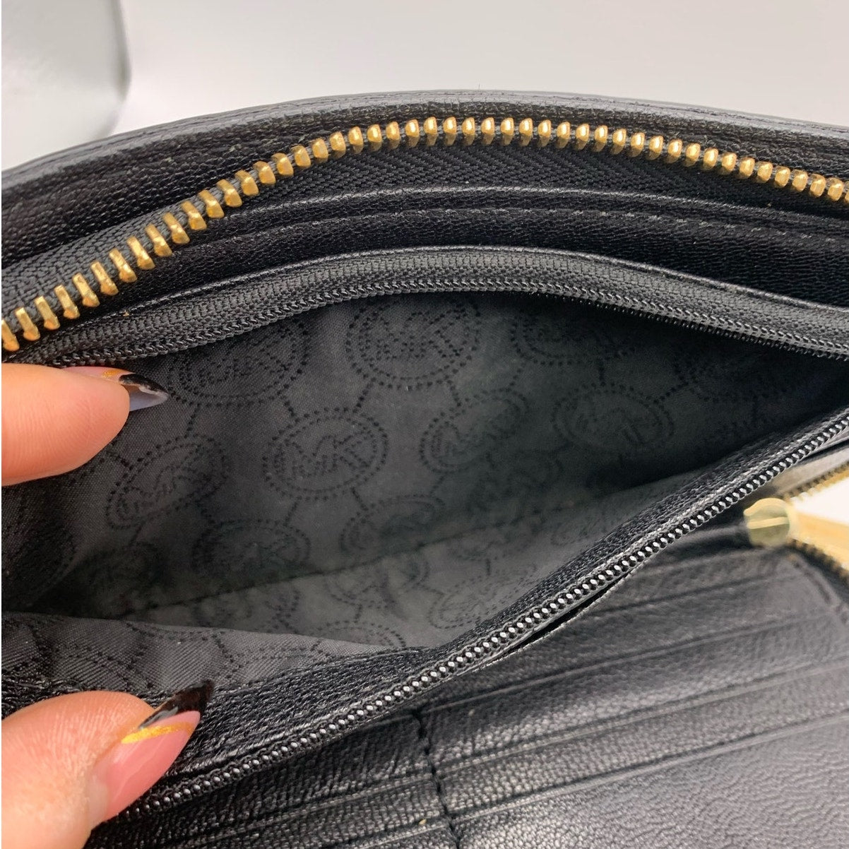 Michael Kors Black Zip Around Wallet