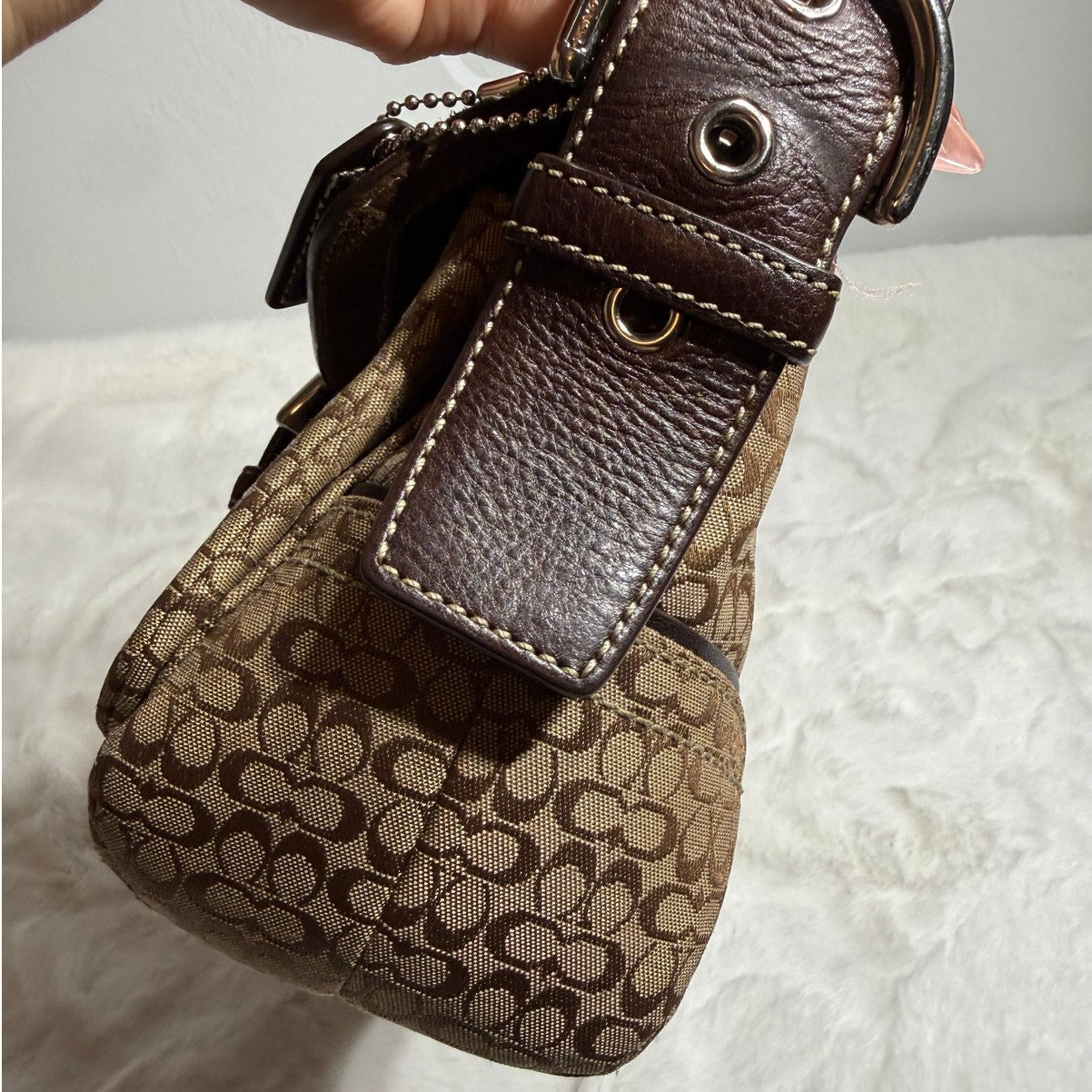 y2k COACH Vintage Brown Soho Flap Shoulder Bag