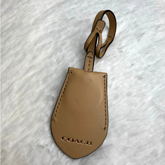 Coach Tan Ring Bag Charm Key Fob