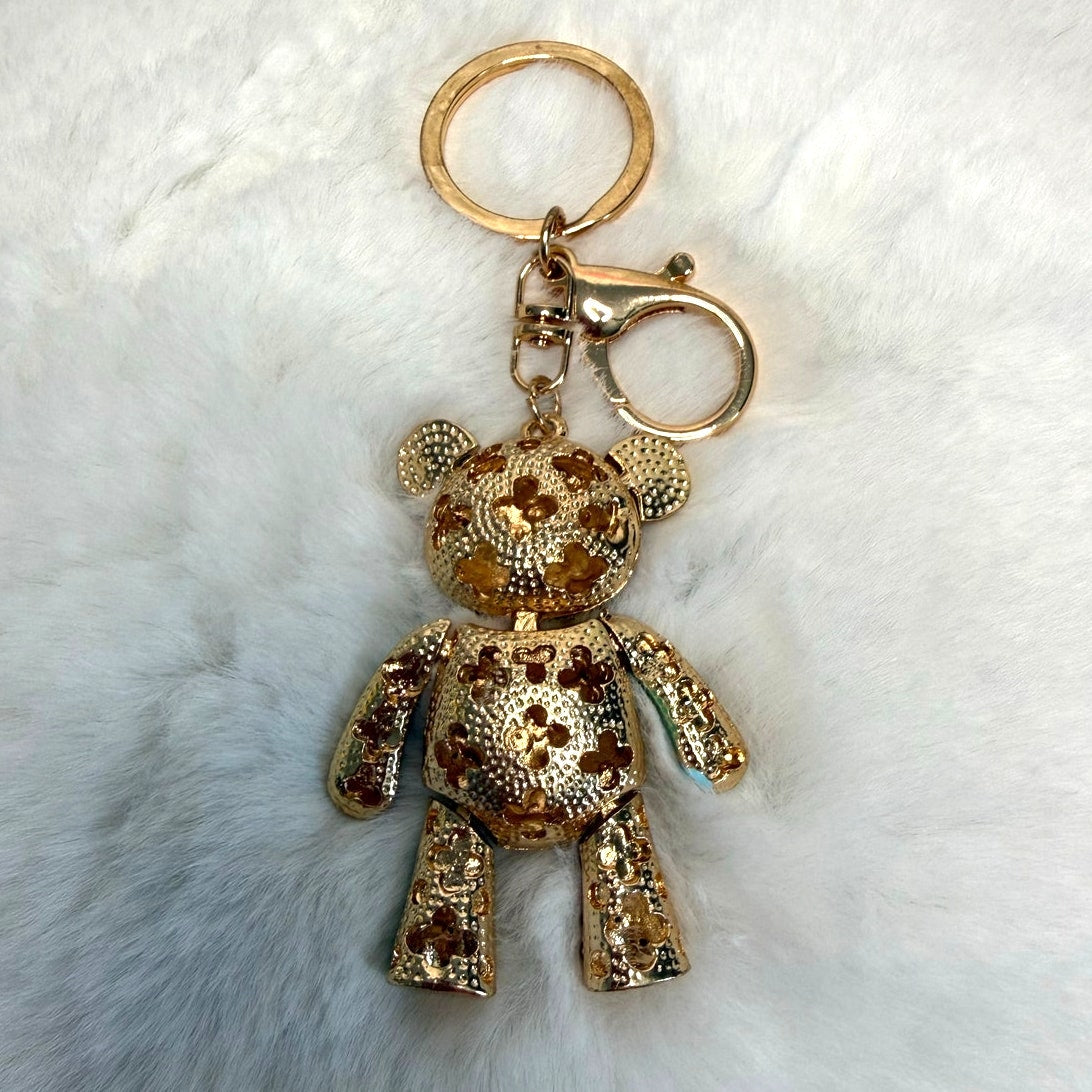 Fashion Bear Bag Keychain Bag Charm Key Fob Colorful Rhinestone