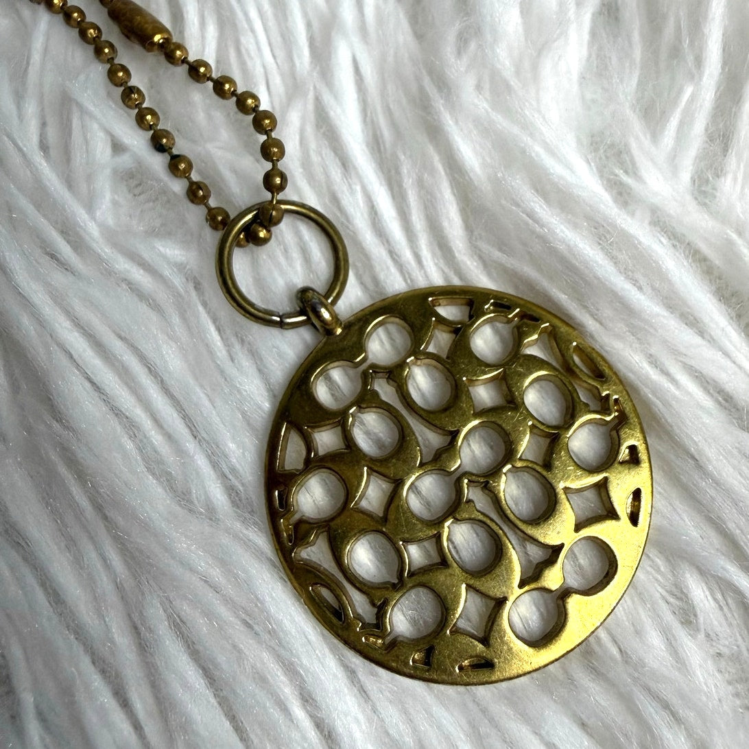 1.5" COACH Circle Script Fob Bag Charm Hang tag Hangtag