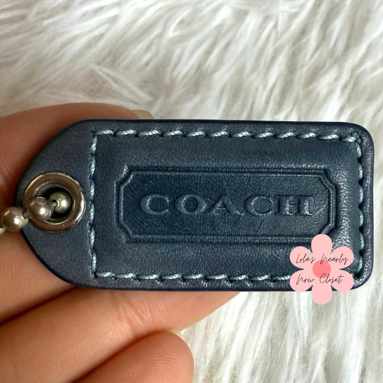 1.5" y2k COACH Fob Bag Charm Hang tag Hangtag
