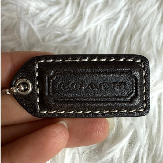 1.5" y2k COACH Vintage Fob Bag Charm Hang tag Hangtag