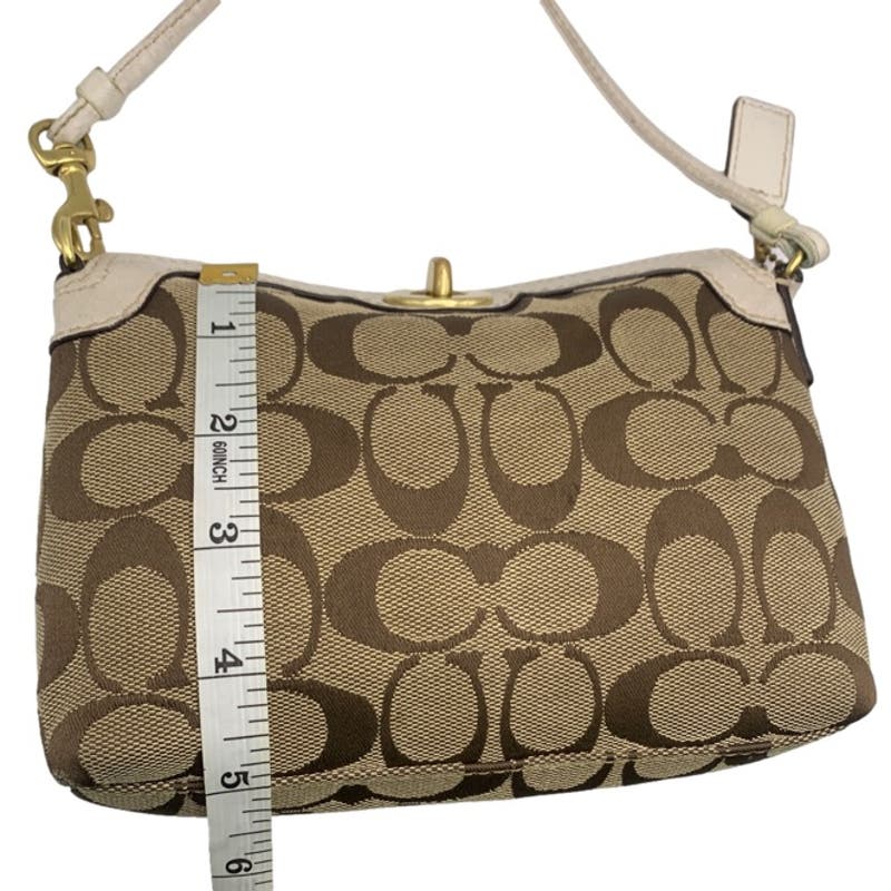 COACH y2k Brown Signature Canvas Mini Purse / Wristlet