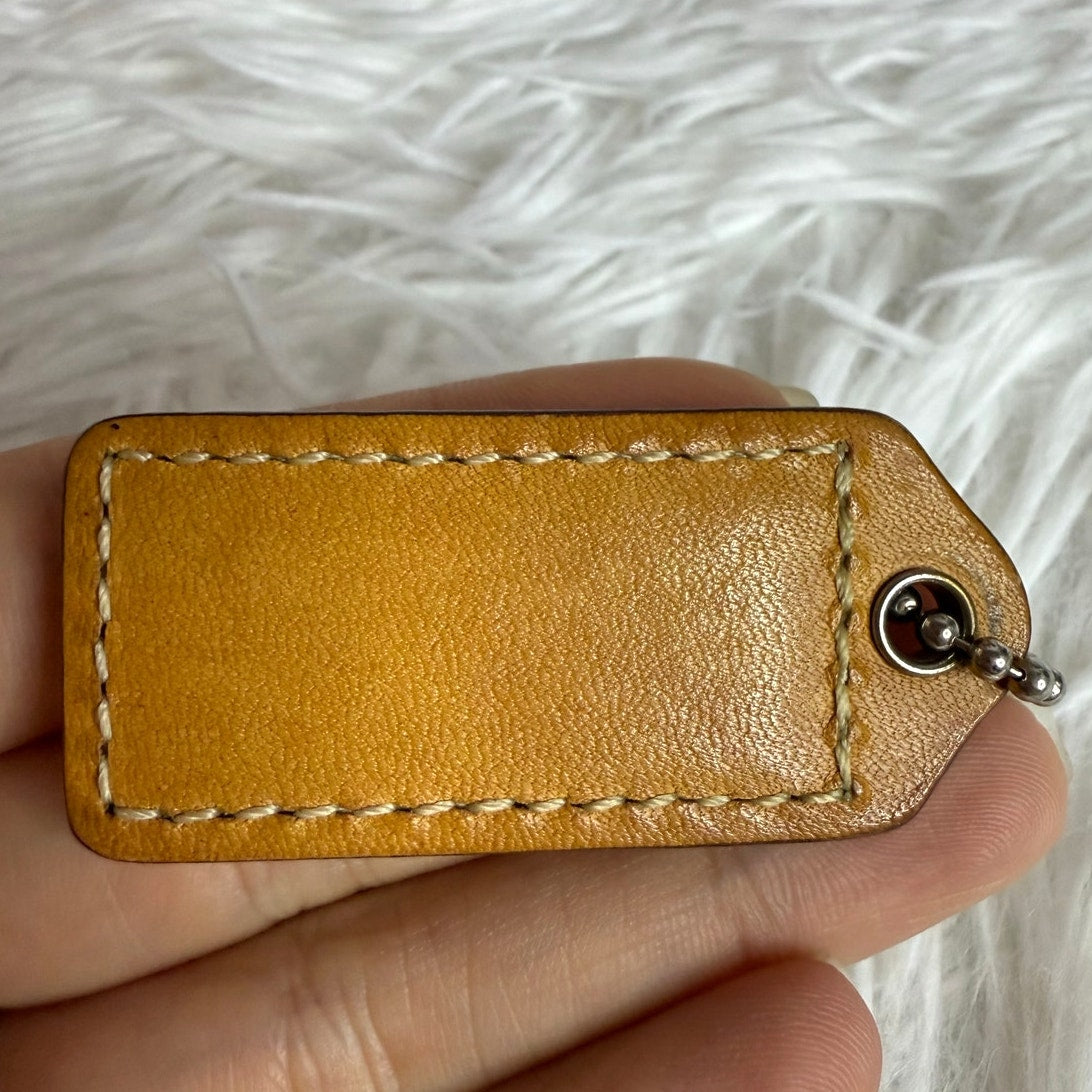 2"  y2k COACH Vintage Fob Bag Charm Hang tag Hangtag