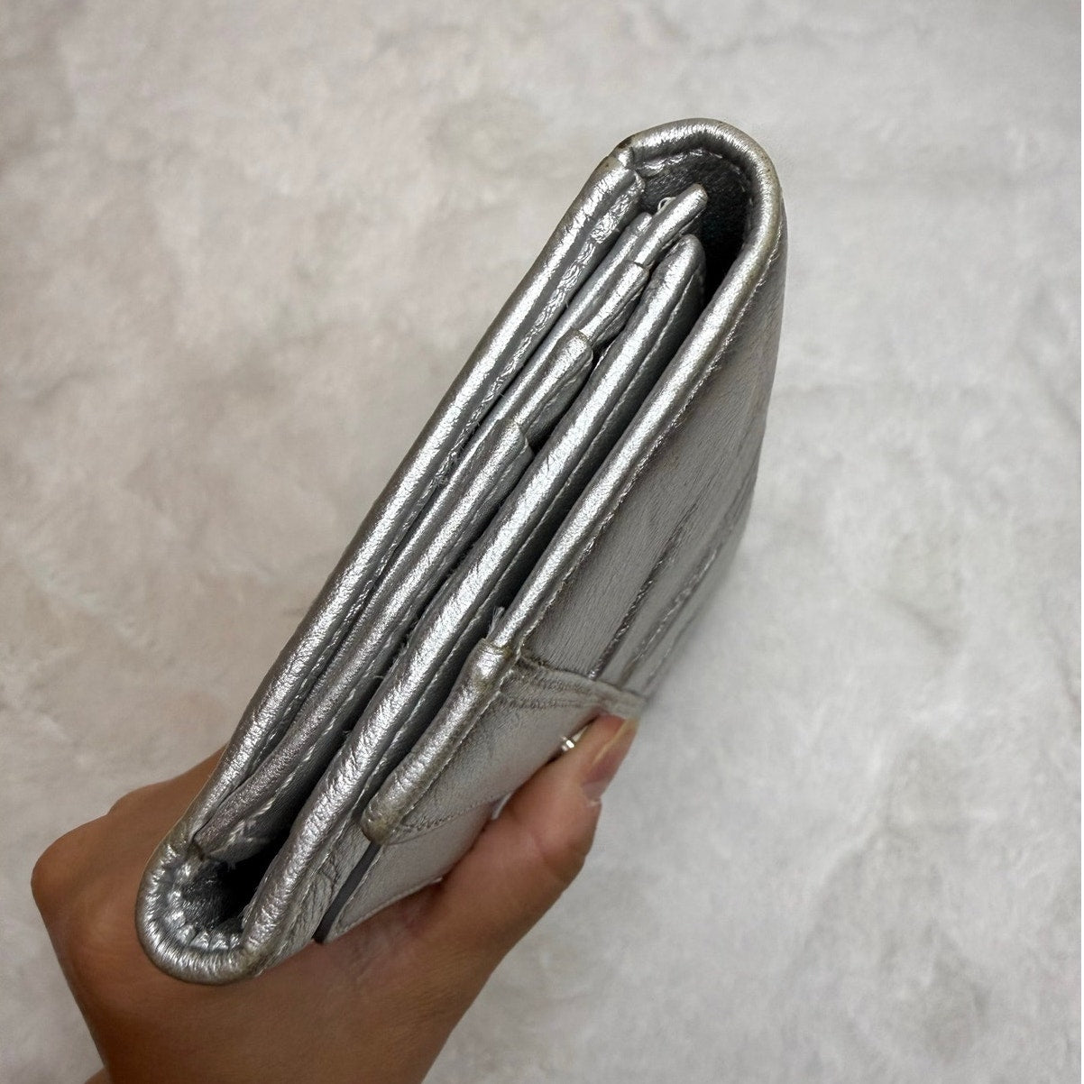 COACH Metallic Silver Wallet