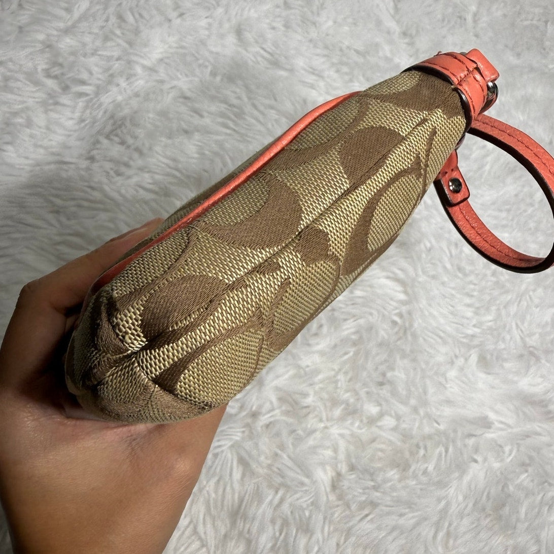 COACH Campbell Signature Laura Mini Purse Wristlet F51661