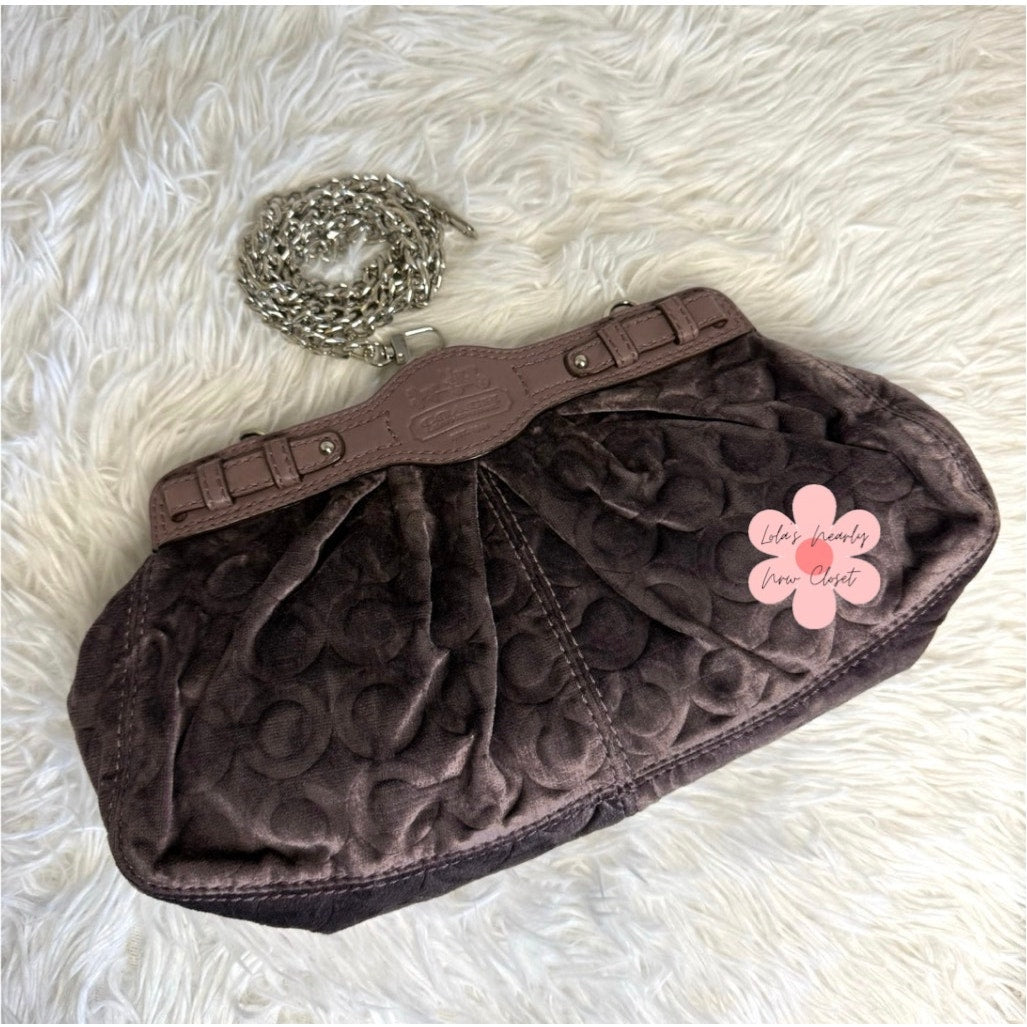 RARE y2k COACH Turnlock Garnet Mini Purse Clutch Handbag