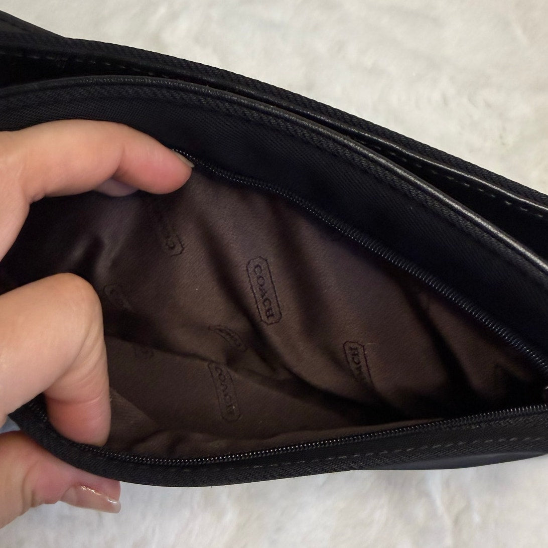 Vintage COACH y2k Mercer Demi Pochette Black Canvas Twill