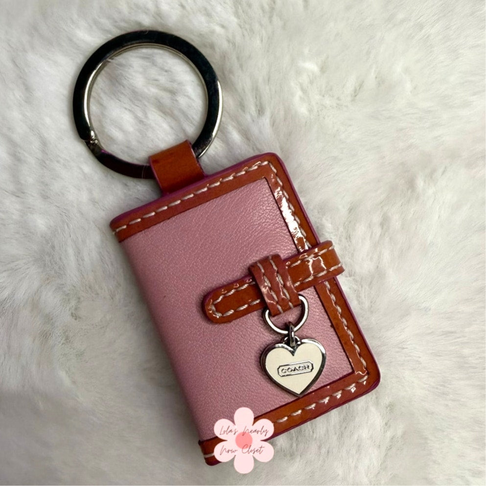 2" COACH Black Fob Bag Charm Hang tag Hangtag