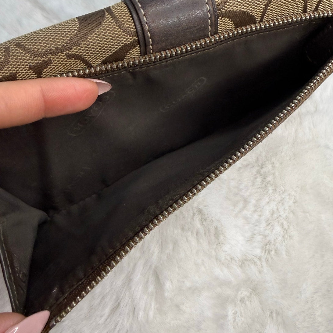 Coach Brown Canvas Wallet