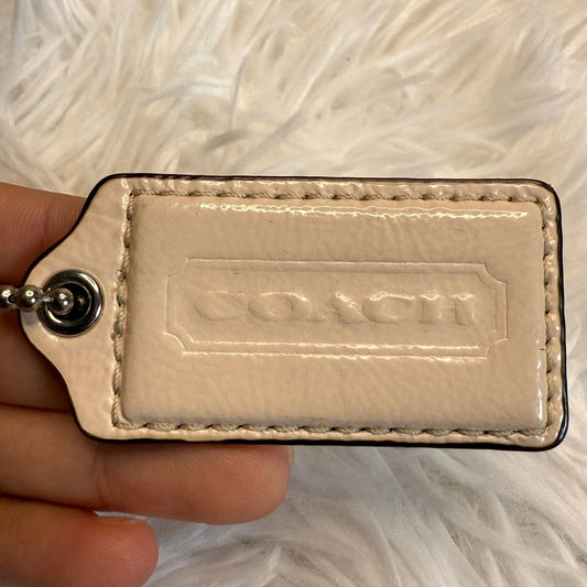 2" COACH Patent Leather Fob Bag Charm Hang tag Hangtag
