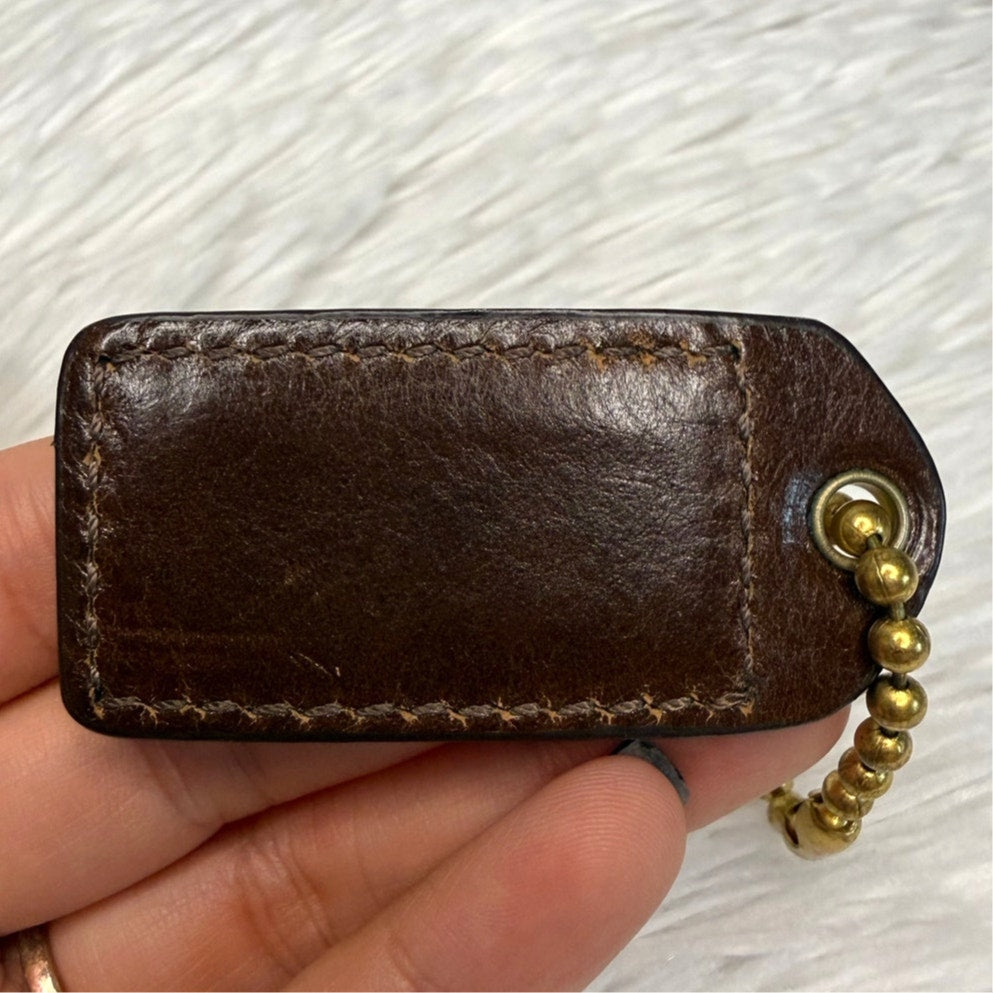 2" y2k COACH Vintage Fob Bag Charm Hang tag Hangtag