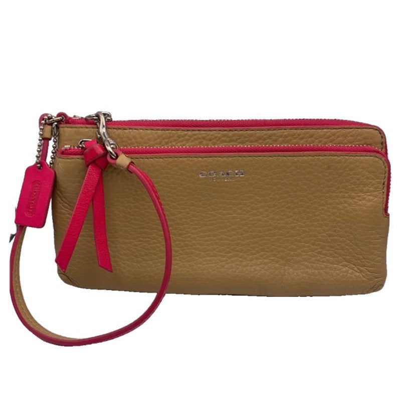 COACH Long Double Zipper Wristlet