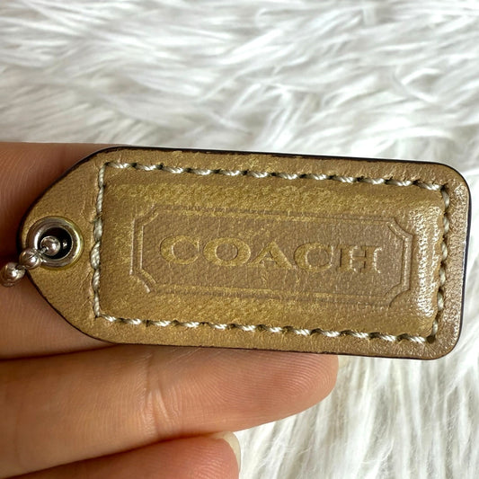 y2k 2" COACH Vintage Fob Bag Charm Hang tag Hangtag
