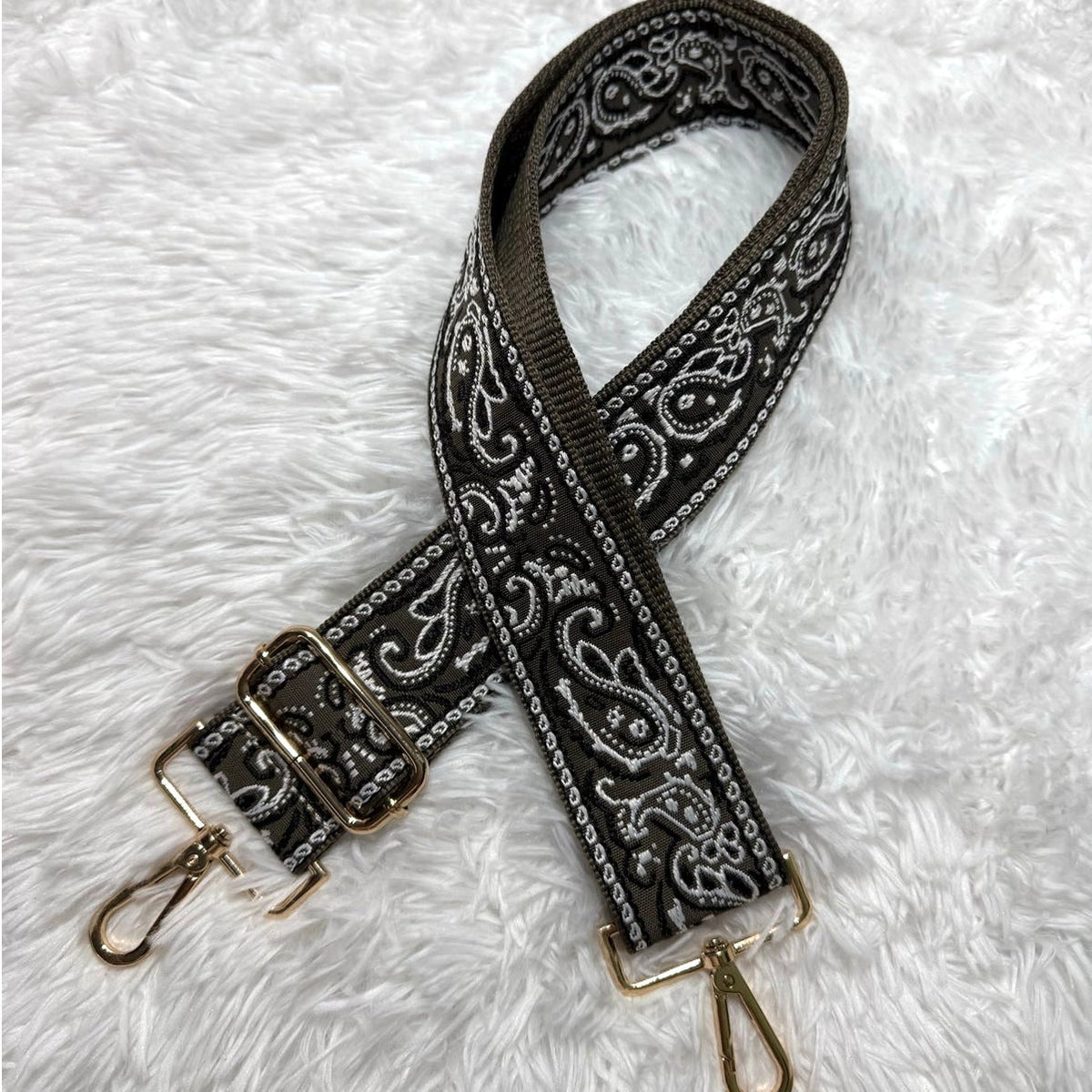 Paisley Bandana Purse Strap Adjustable Canvas Guitar Strap
