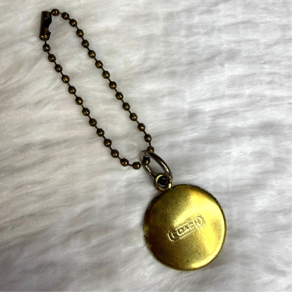 1" Coach Metal Circle Replacement Hangtag Hang Tag Bag Charm