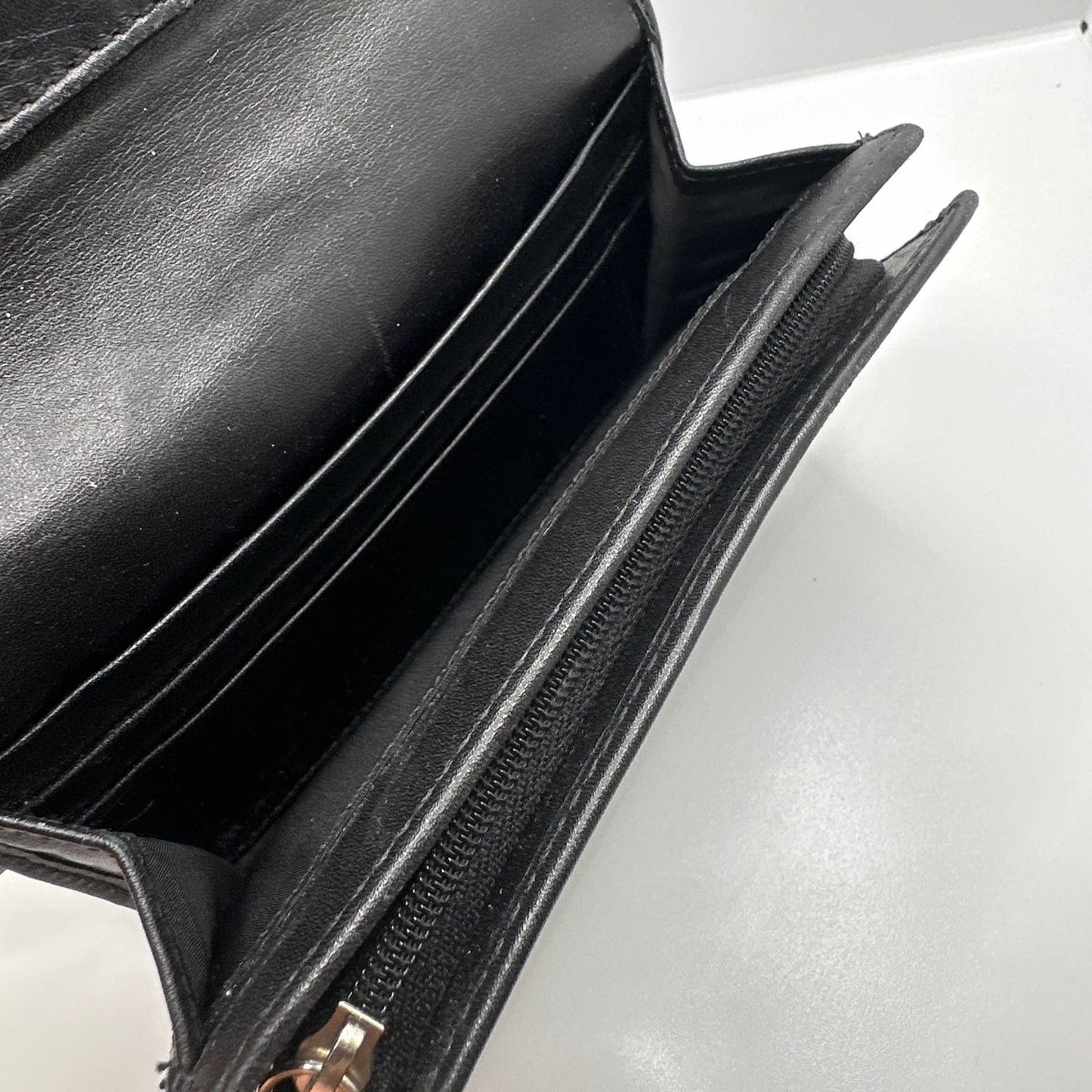 COACH Black and Gray Signature Bi-fold Wallet