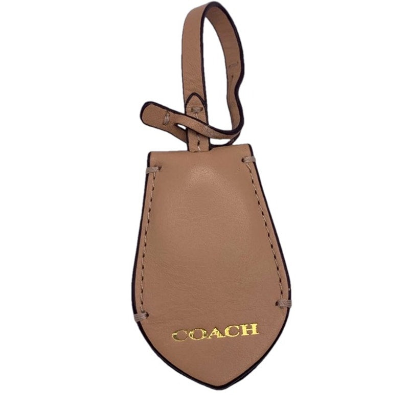 COACH Beige Bag Charm Key Fob