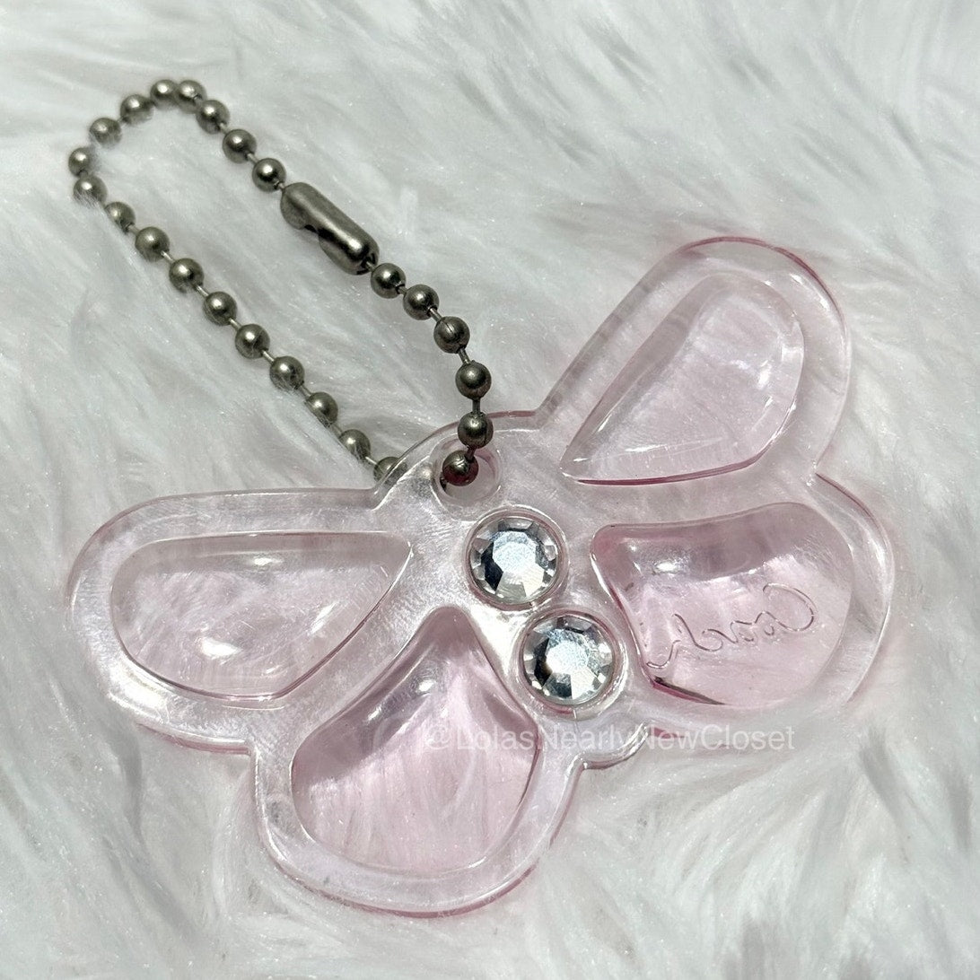 2.5" COACH Poppy Beautiful Pink Fob Bag Charm