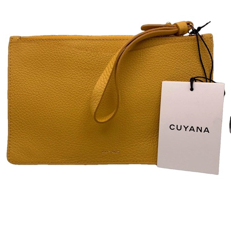 NWT CUYANA Turkey Mustard Wristlet