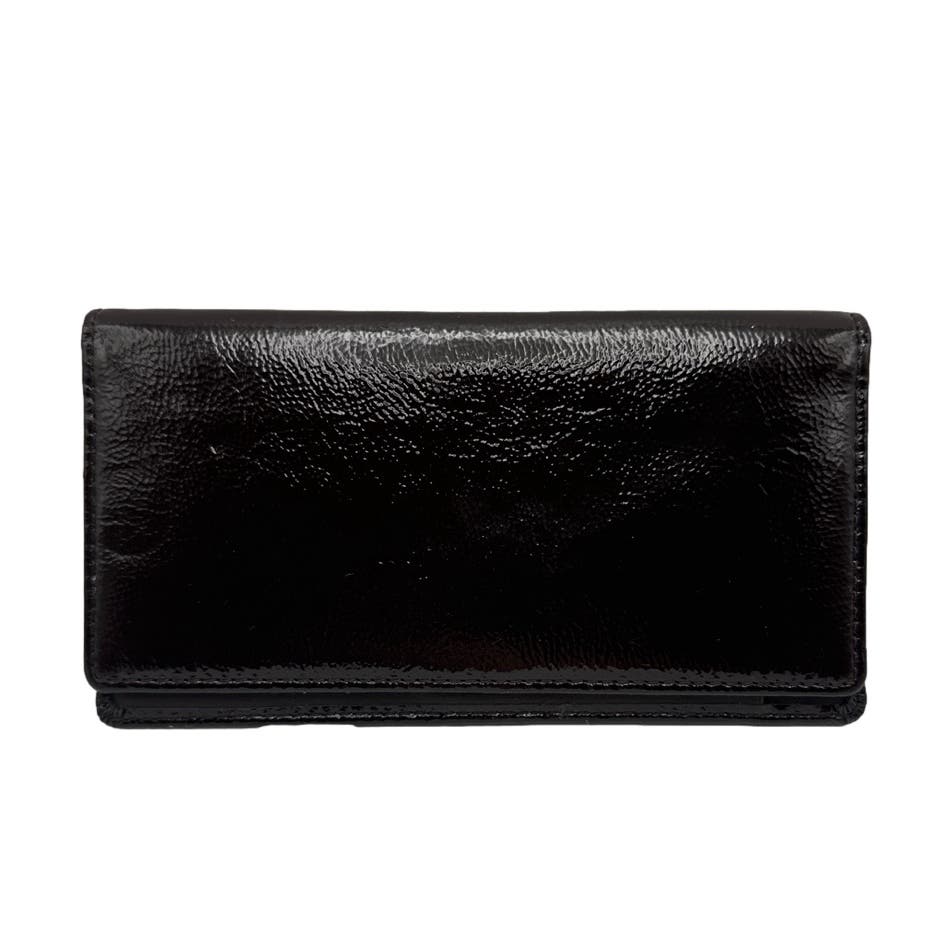 COACH Brown Patent Leather Checkbook
