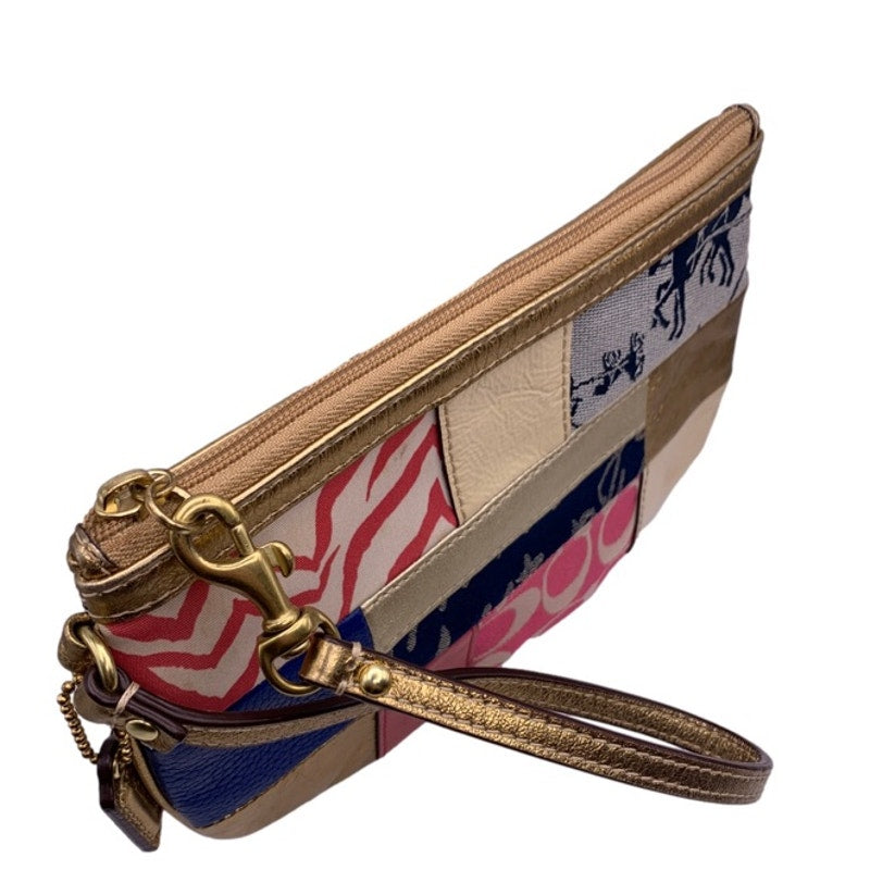 COACH Multi-color Patchwork wristlet