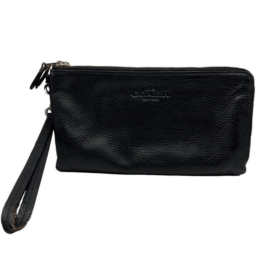 COACH Black Double Wristlet with Card Slot