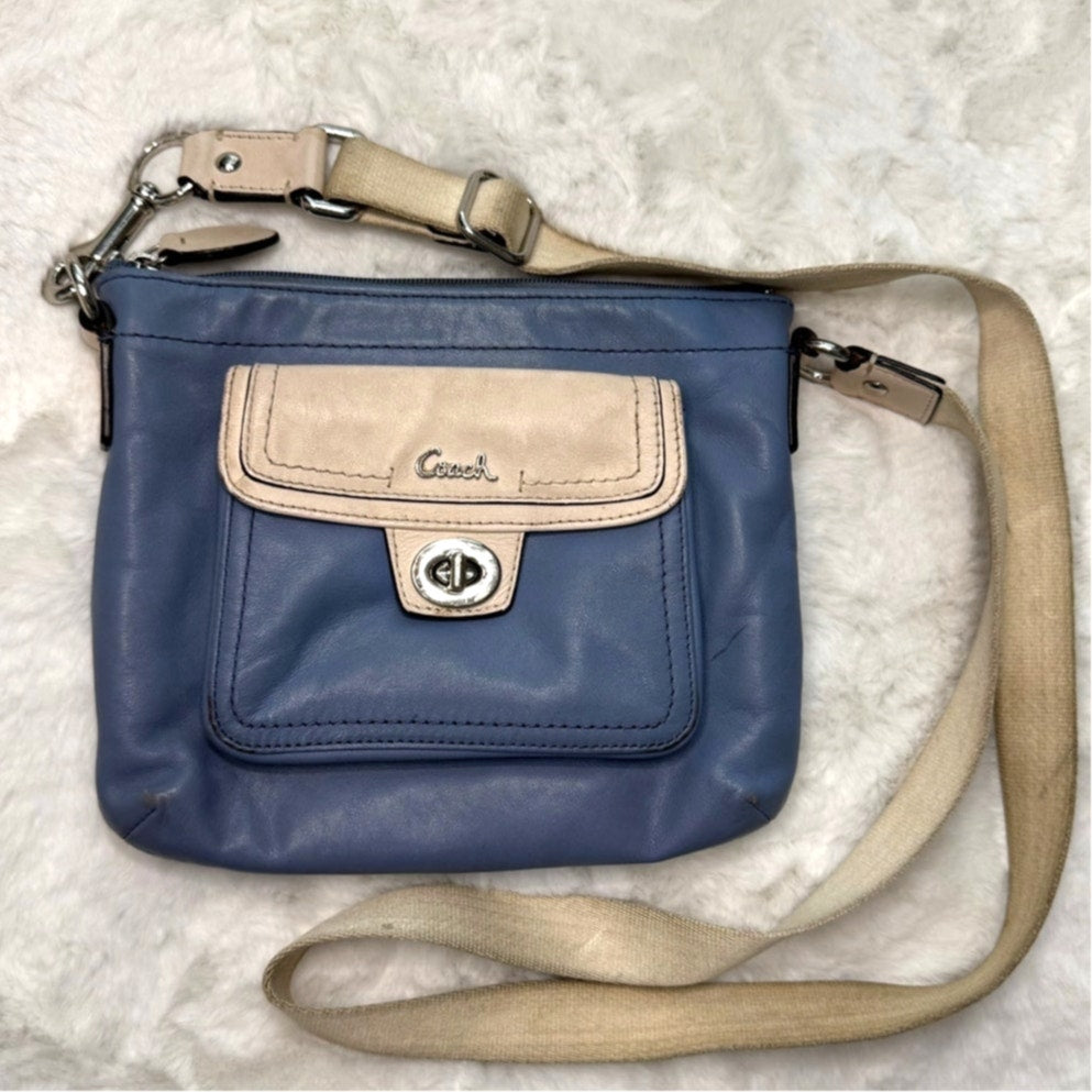 COACH Blue White Crossbody