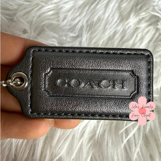 2.5" COACH Gray Fob Bag Charm Hang tag Hangtag