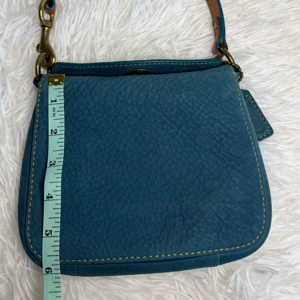 y2k COACH Vintage 9390 Suede Turnlock Mini Purse Shoulder Bag