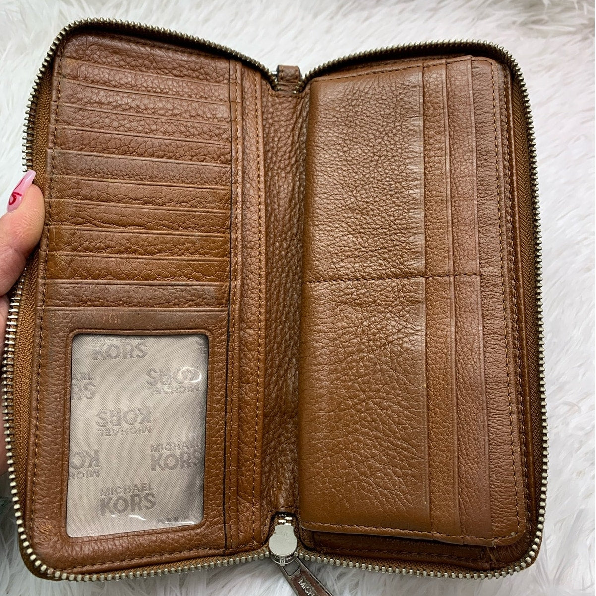 Michael Kors Brown Zip Around Wallet