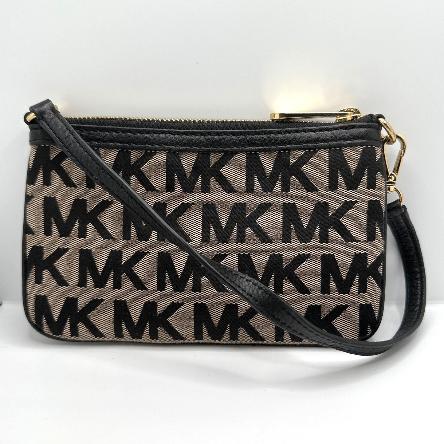 MICHAEL KORS Signature Canvas Wristlet Mini Purse