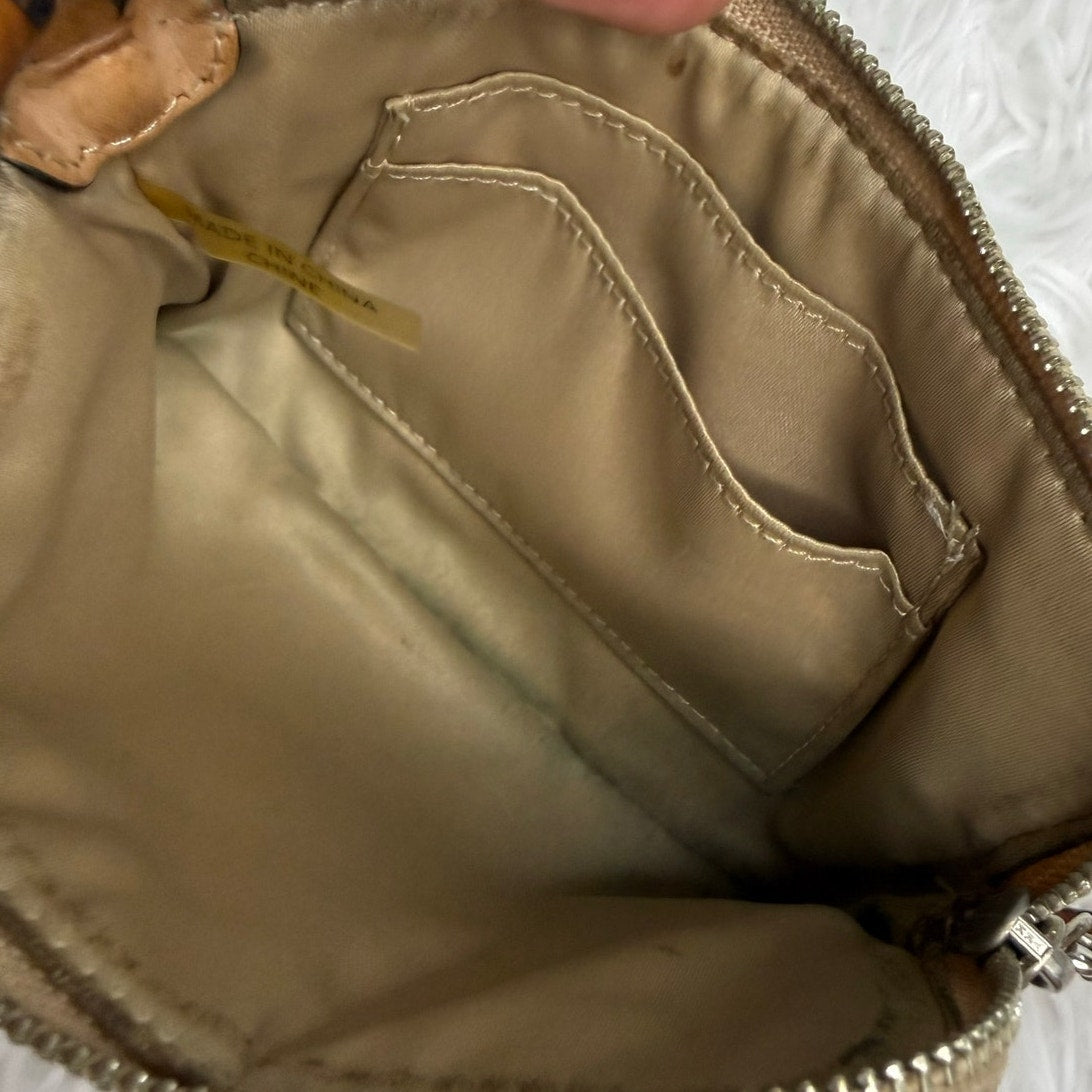 Coach Brown Tan Wristlet