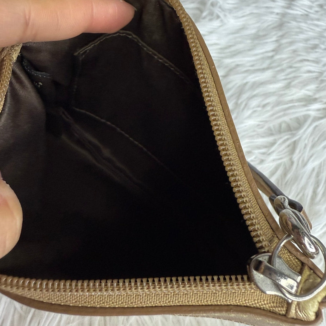 COACH Metallic Gold Signature Wristlet