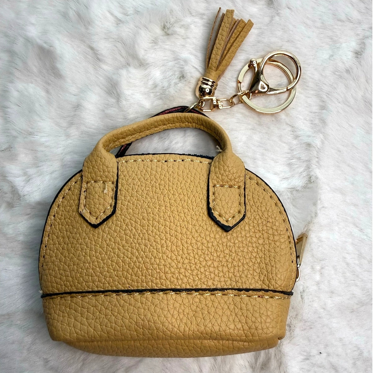 Mini Tote Bag Keychain Coin Purse Mini Pouch Zipper Fashion Charm Bag Charm