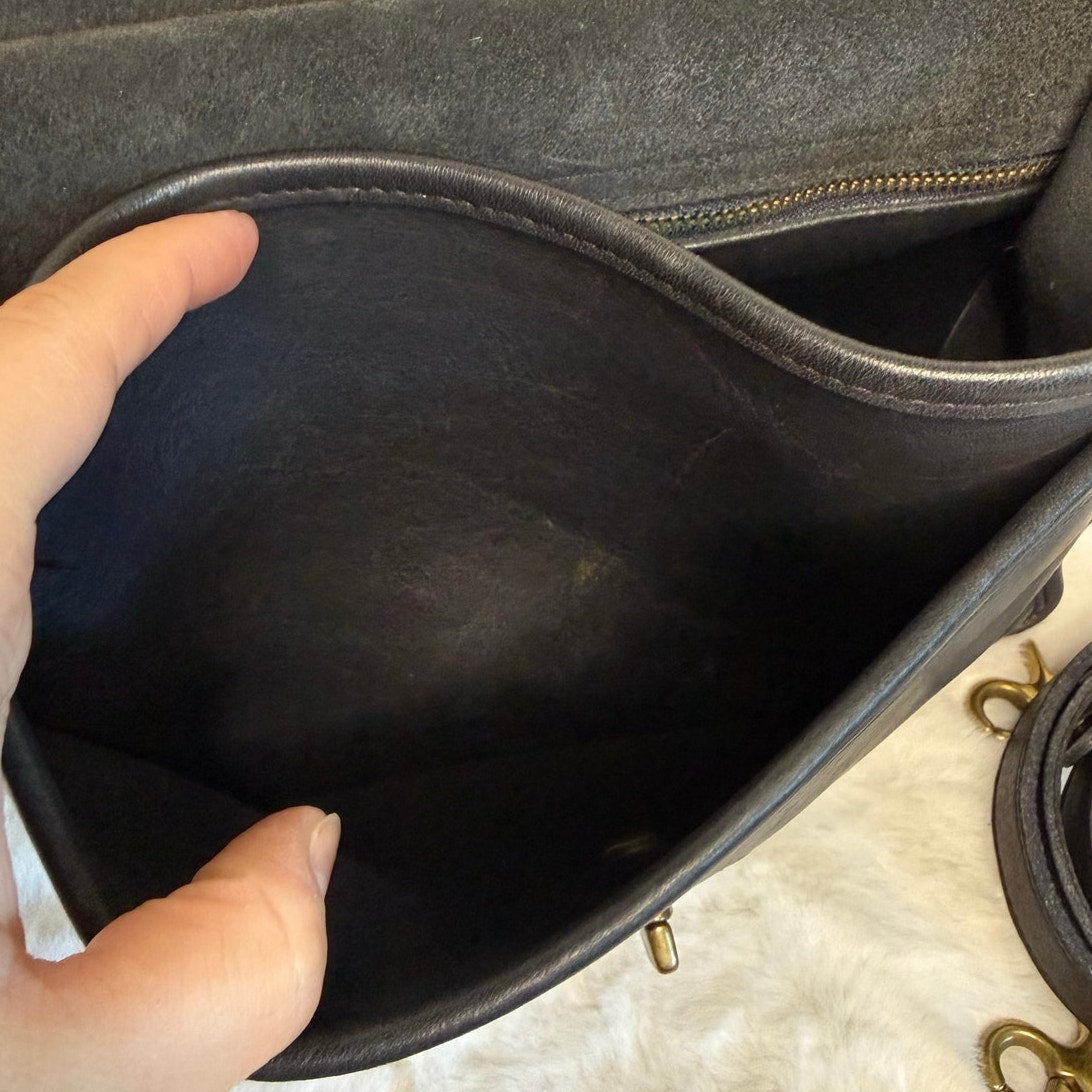 Vintaged Coach Willis 9927 Navy Top Handle Crossbody Shoulder Bag