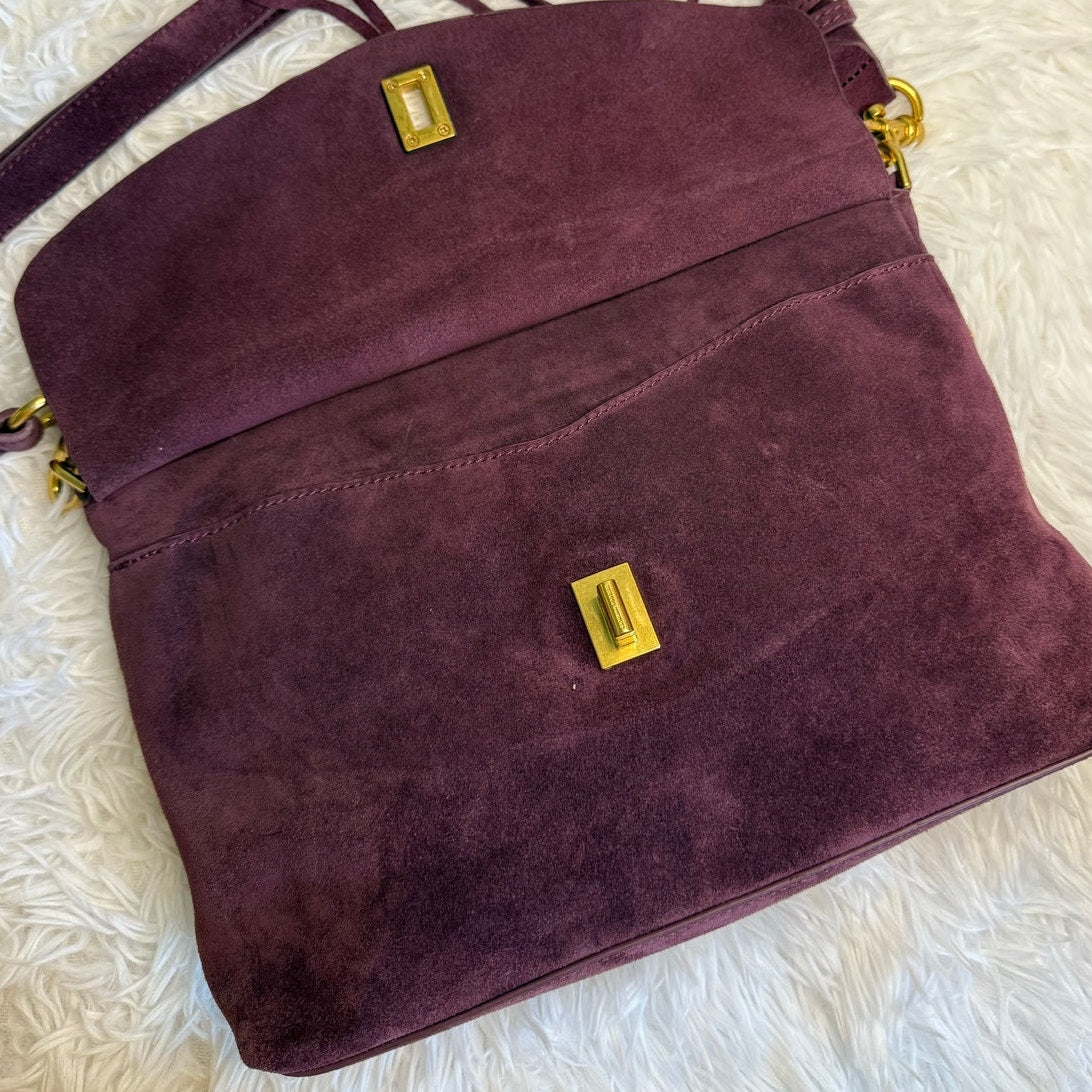 Rebecca Minkoff Darren Top Zip Suede Convertible Shoulder Bag