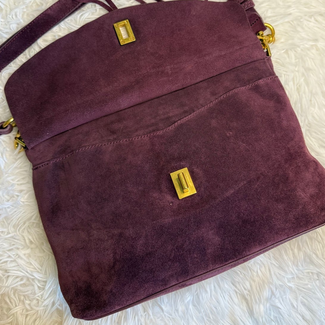 Rebecca Minkoff Darren Top Zip Suede Convertible Shoulder Bag