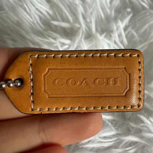 y2k 1.5" Vintage COACH Fob Bag Charm Hang tag Hangtag