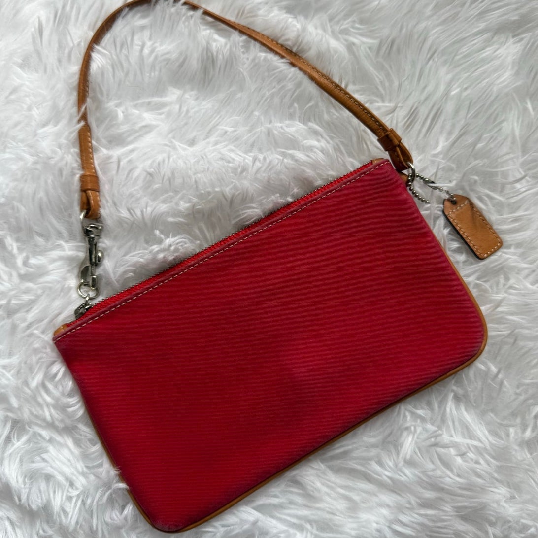 Vintage COACH y2k Red 2 Toned Wristlet