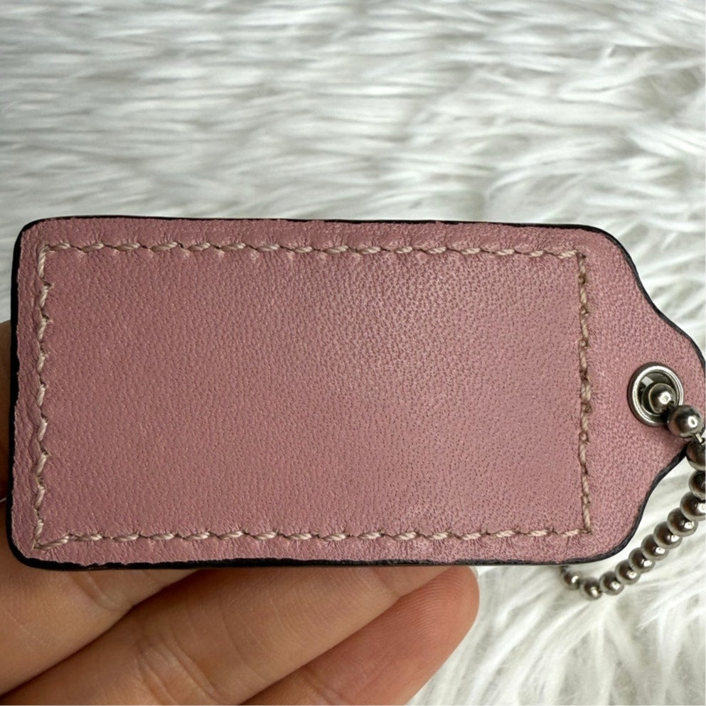 COACH Pink Fob Bag Charm Hang tag Hangtag