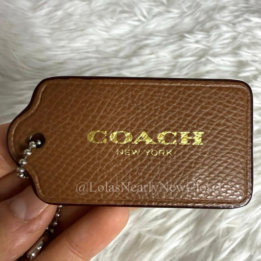 2.5" Coach Fob Bag Charm Hang tag Hangtag