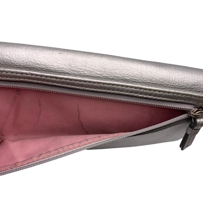 COACH Metallic Silver Wallet