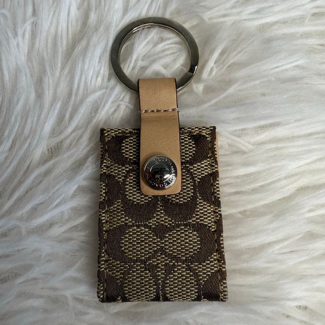 Vintage 2" COACH y2k Canvas Signature Photo Picture Frame Bag Charm Key Fob
