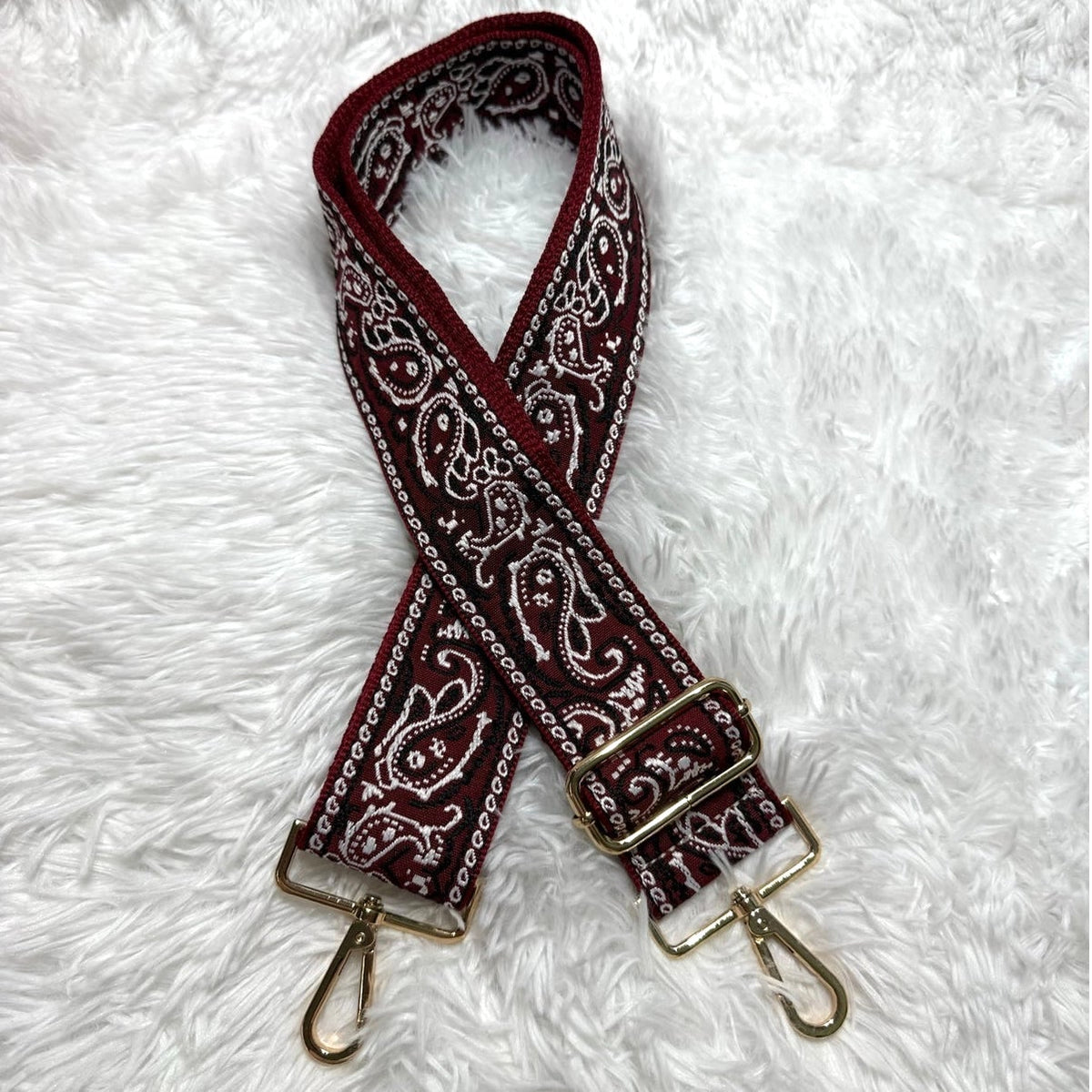 Paisley Bandana Purse Strap Adjustable Canvas Guitar Strap