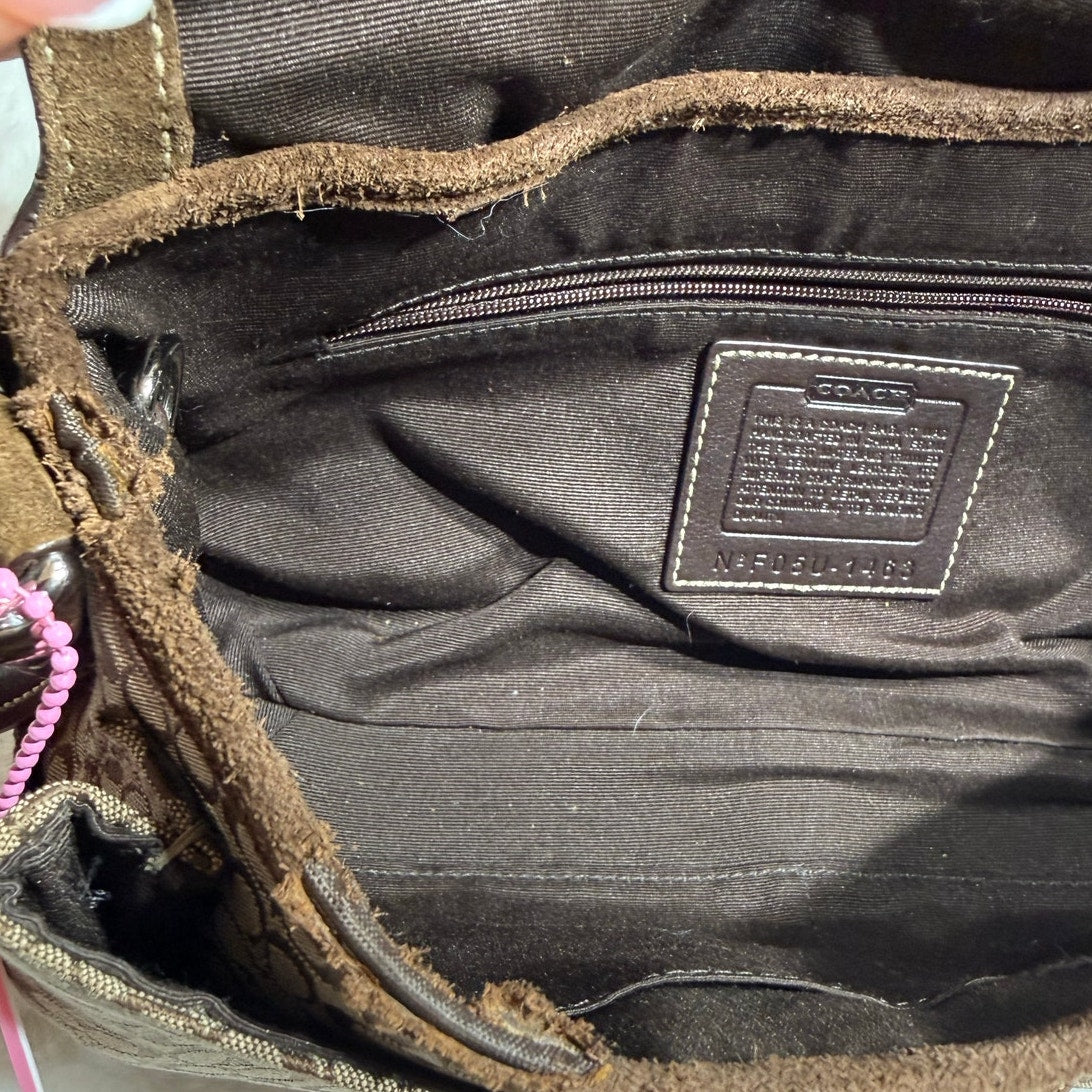 y2k COACH Vintage Brown Soho Flap Shoulder Bag