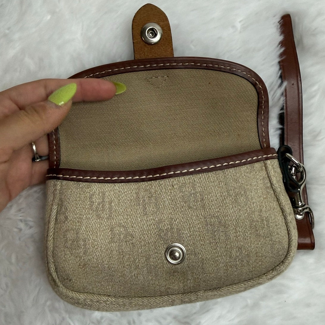 Dooney & Bourke Brown Khaki Wristlet