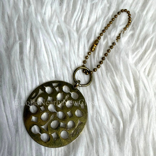 1.5" COACH Circle Script Fob Bag Charm Hang tag Hangtag