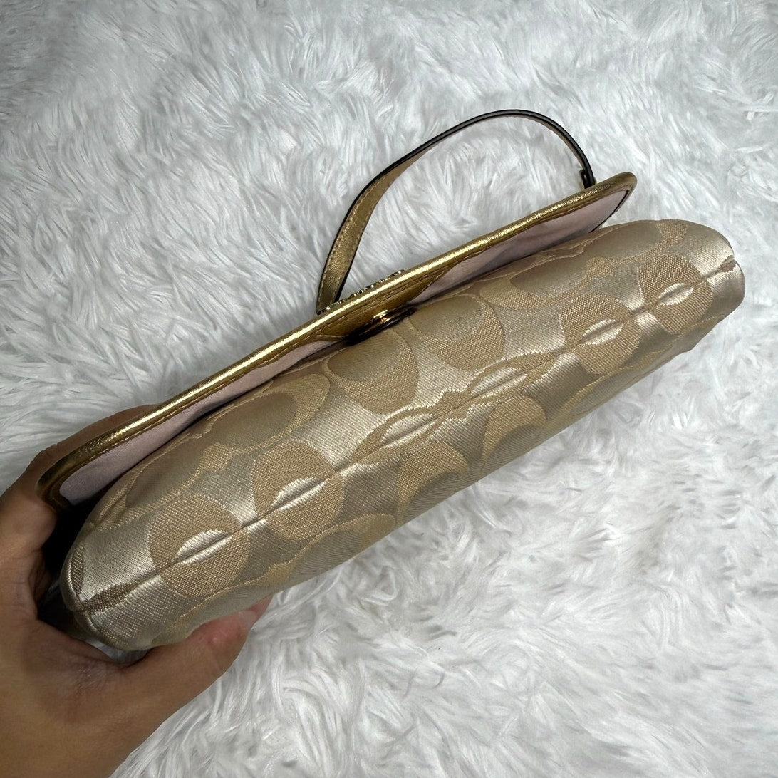 y2k Coach Gold Ashley Wristlet Mini Purse